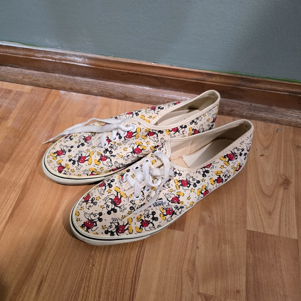 Vintage Disney Mickey Mouse Vans OG Canvas Shoes  Size 9